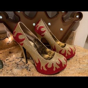 Bordello Flame Heels Hot Hot Hot